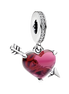 Arrow Through Heart Charm - ZZ1681