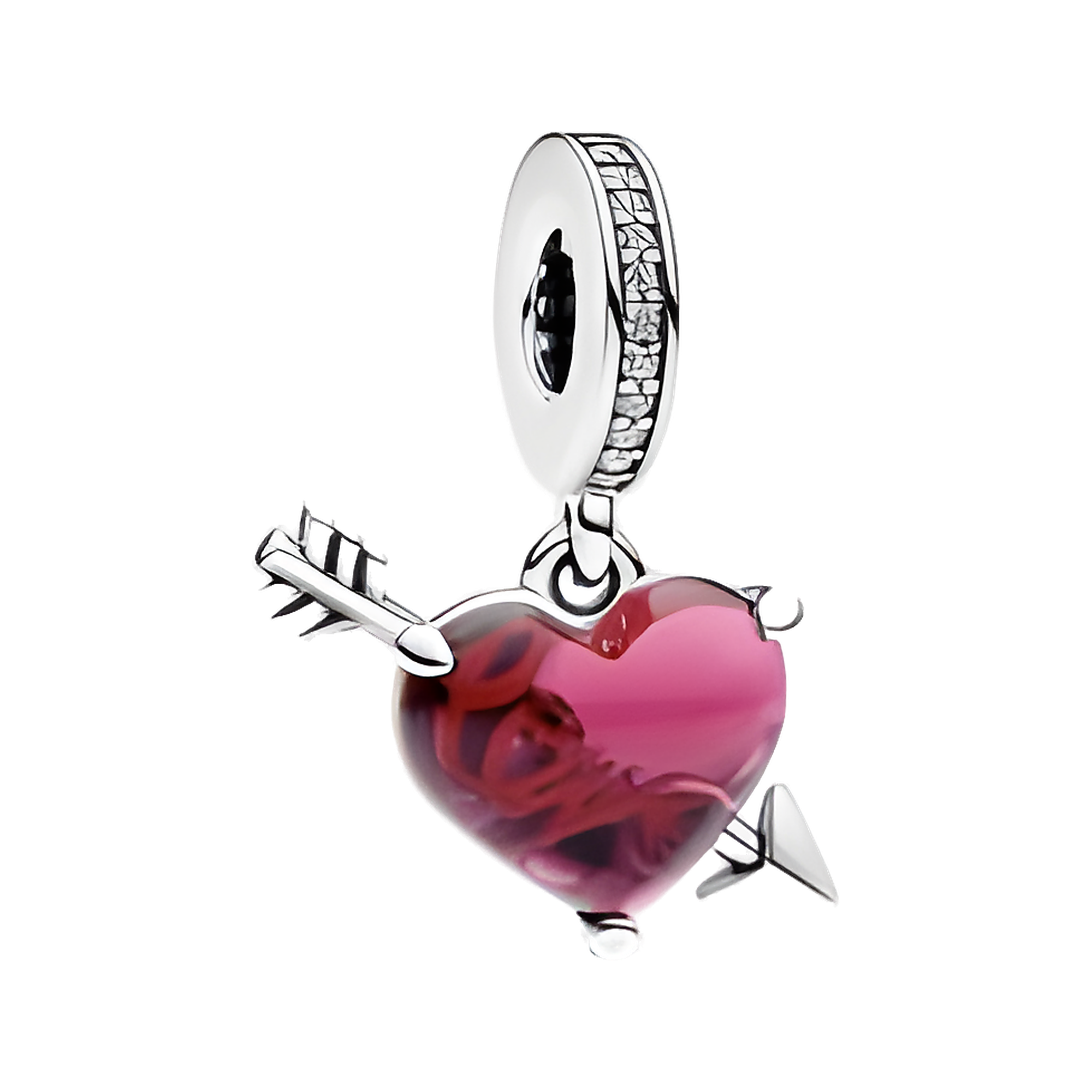 Arrow Through Heart Charm - ZZ1681