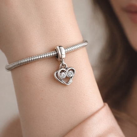 Forever & Always Splittable Dangle Charm — worn on wrist