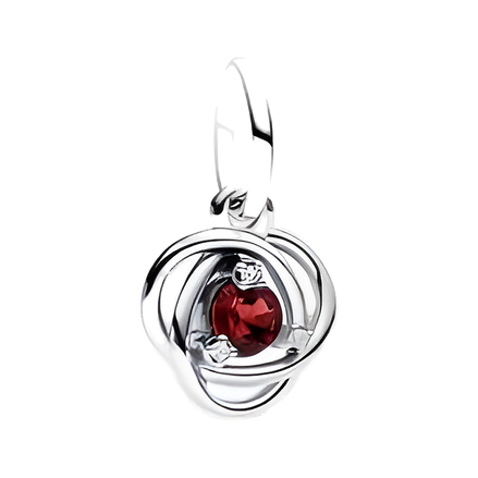 Red Crystal Knot Charm - ZZ1698