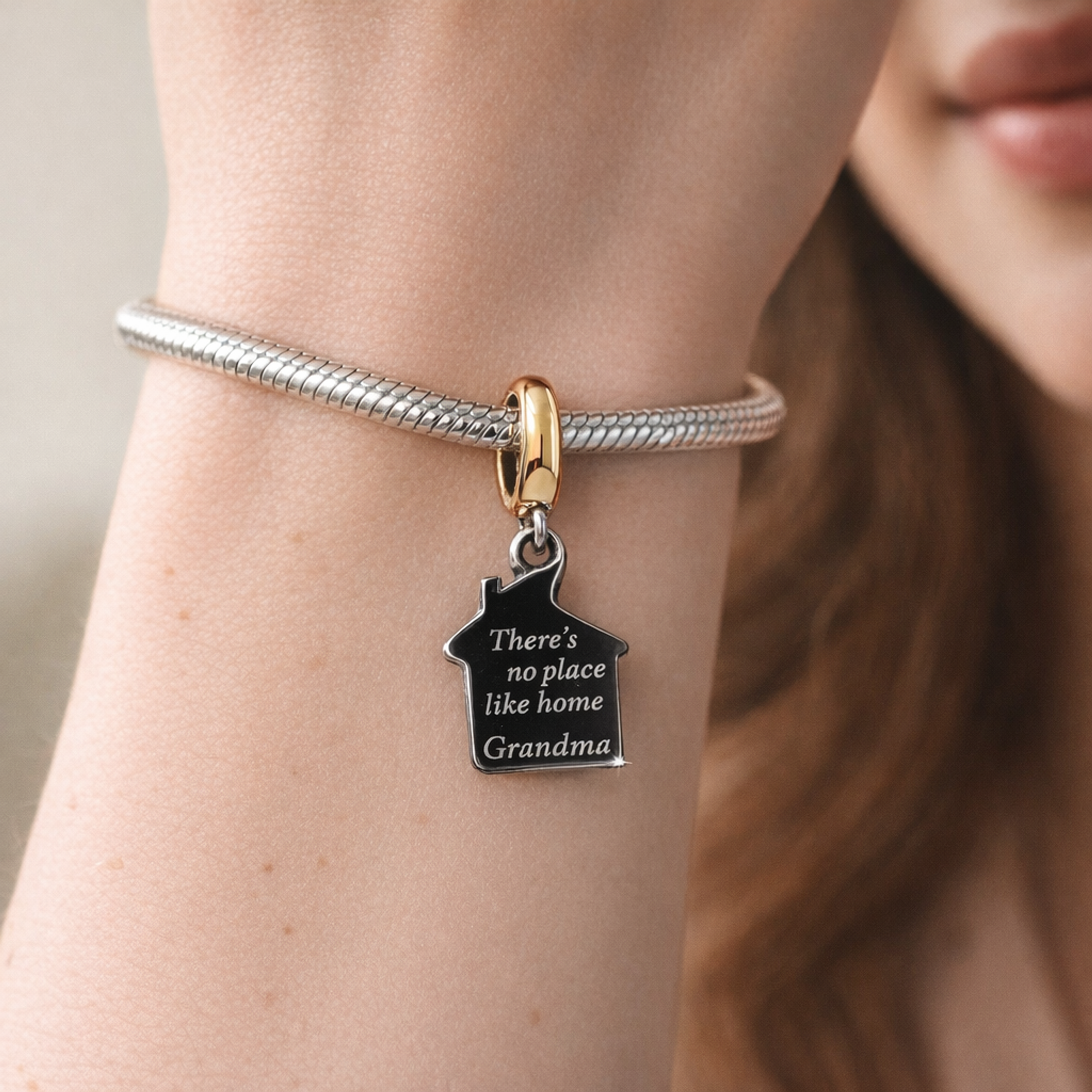 Grandma Star Tag Charm - Grandma Star Tag Charm — worn on wrist