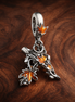 Tinker Bell Autumn Fairy Charm - Tinker Bell Autumn Fairy Charm — display on walnut