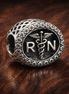 RN Nurse Charm - RN Nurse Charm — display on walnut