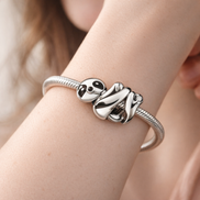 Cute White Sloth Charm — worn on wrist