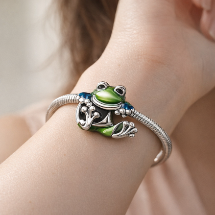 Climbing Frog Charm — worn on wrist
