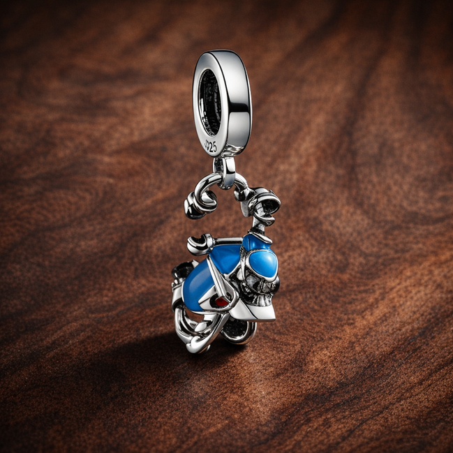 Disney Donald Duck Dangle Charm — display on walnut