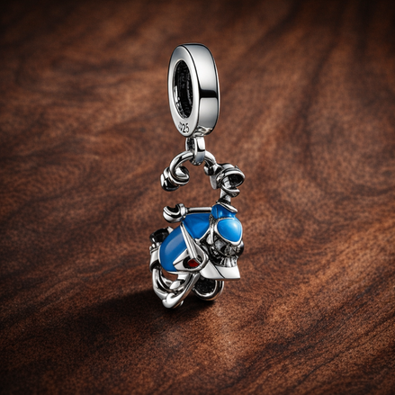 Disney Donald Duck Dangle Charm — display on walnut