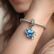 Blue Frog Charm - Blue Frog Charm — worn on wrist