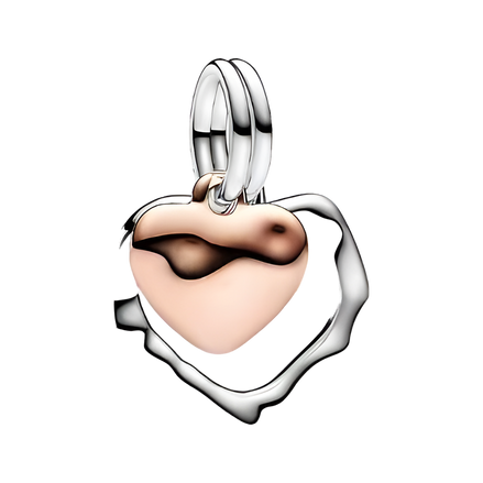 Pink Heart Lock Charm - ZZ1792