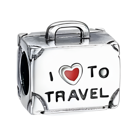 I Love To Travel Suitcase Charm - ZZ1801