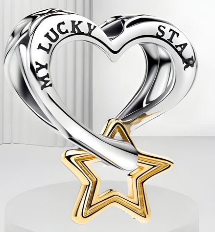 Lucky Star Heart - Lucky Star Heart Charm