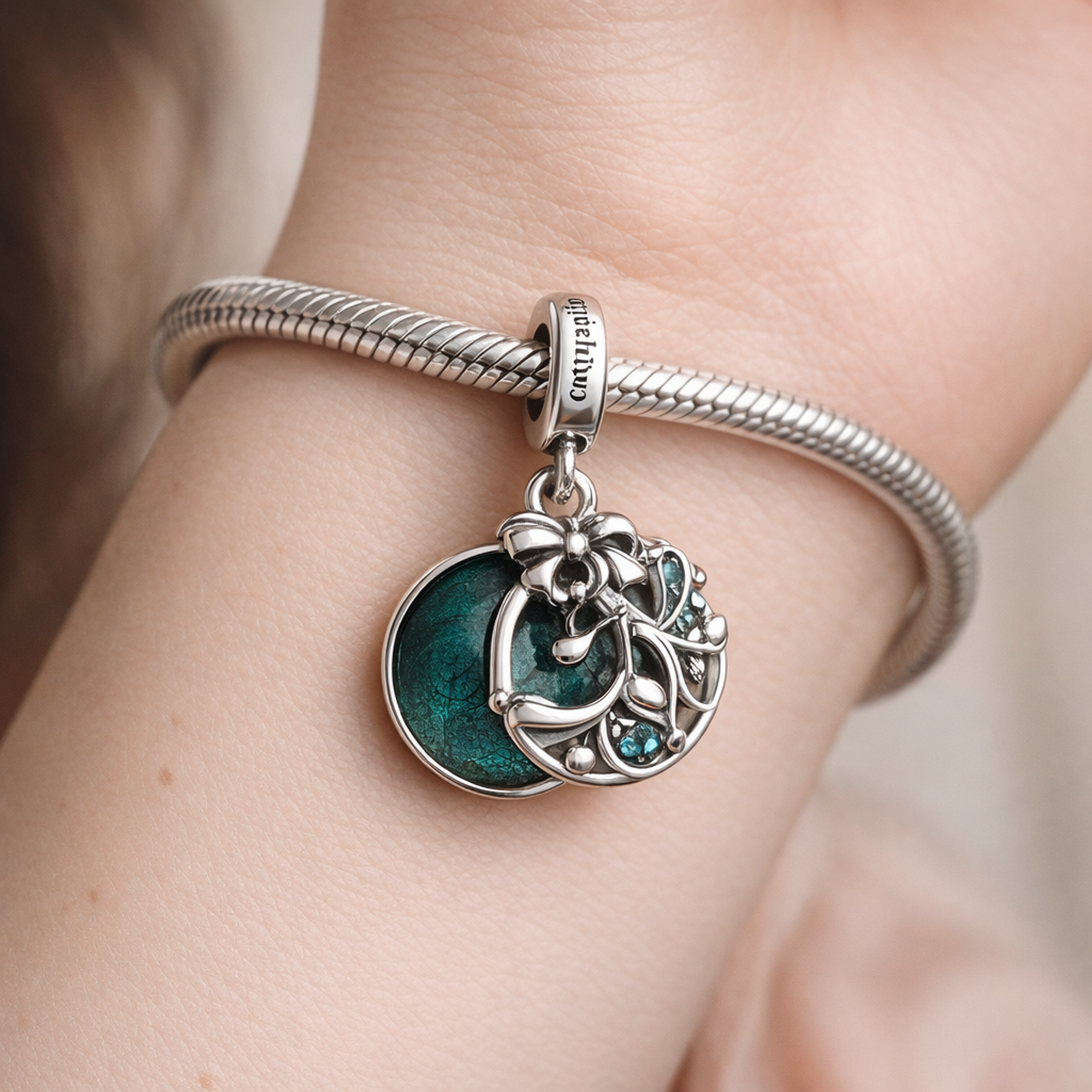 Animal Moon Dangle - Animal Moon Dangle Charm — worn on wrist