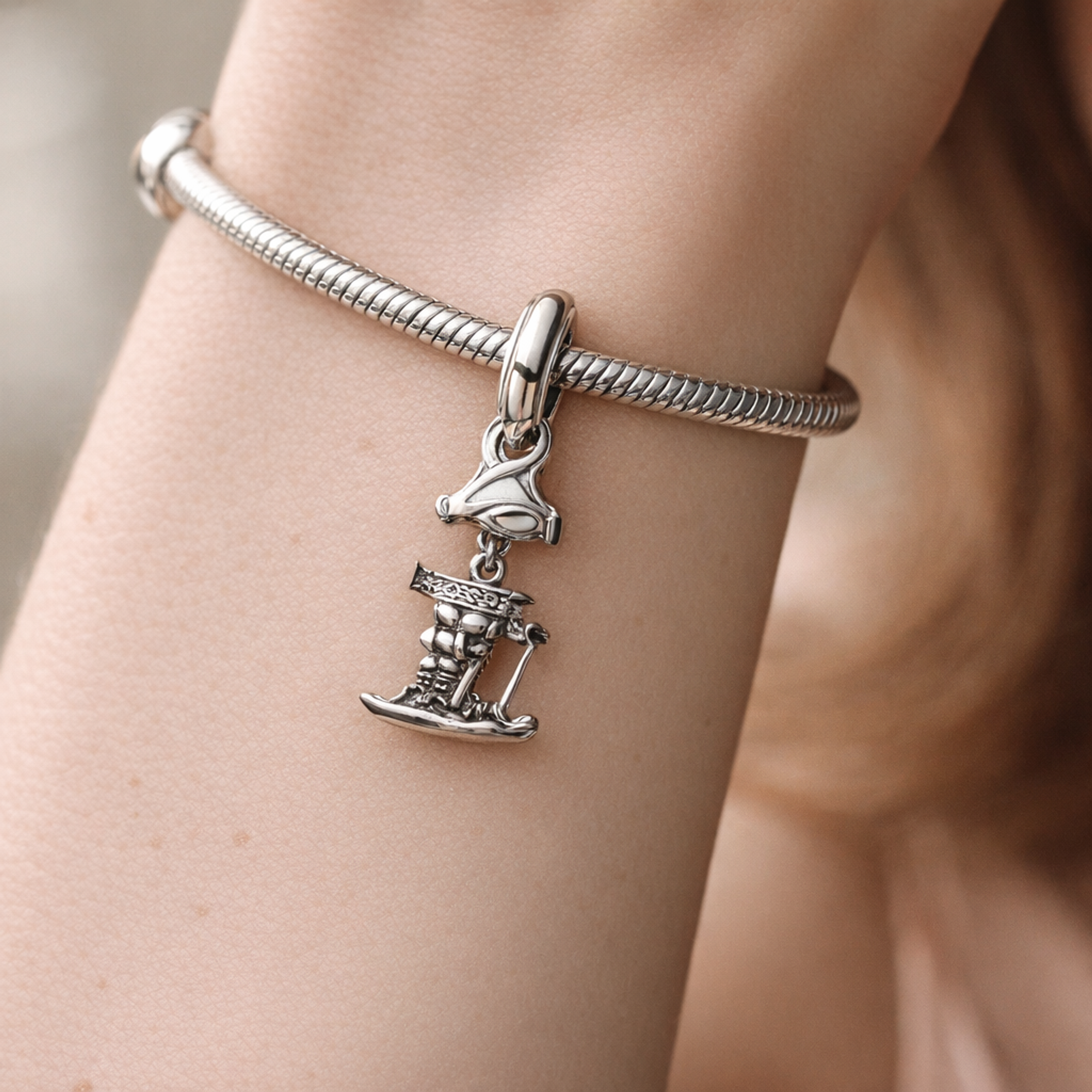 Beach Signpost Charm - Beach Signpost Charm — worn on wrist