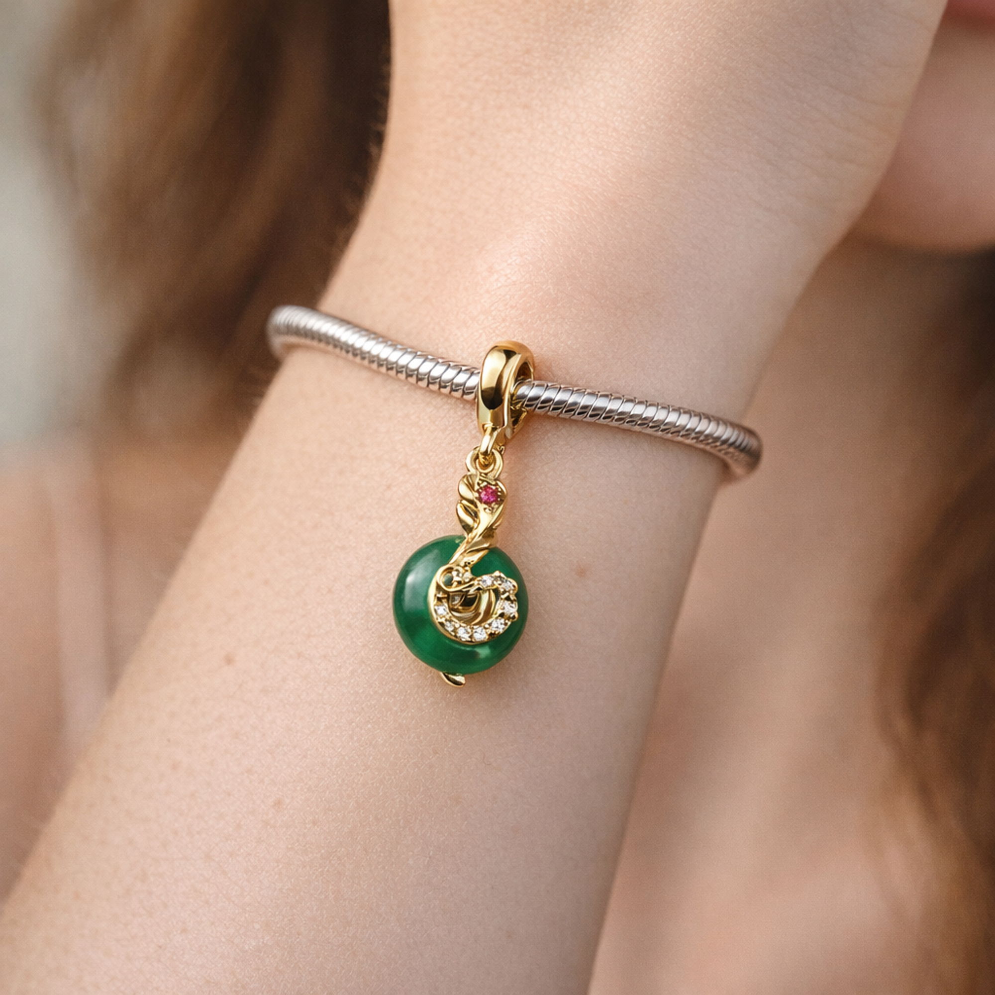 Arabian Nights Crescent Charm - Arabian Nights Crescent Charm — worn on wrist