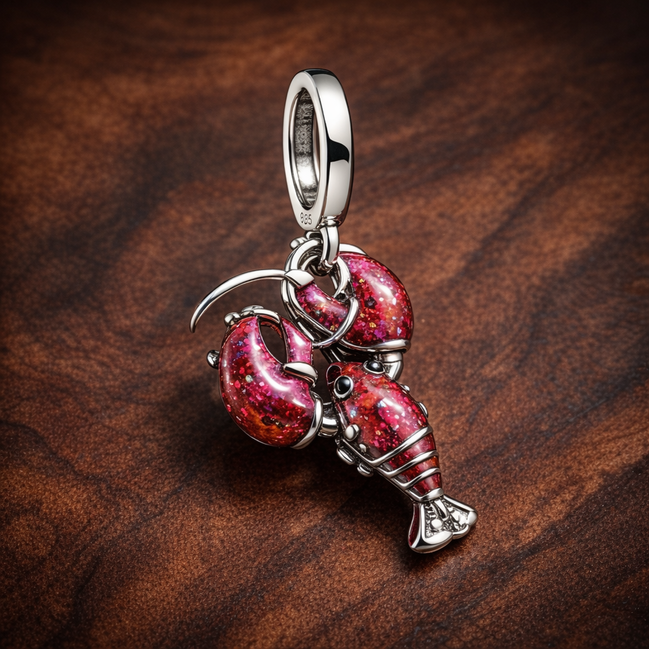 Mickey Balloon Bouquet Charm - Mickey Balloon Bouquet Charm — display on walnut