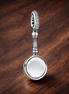 Silver Ring Dangle Charm - Silver Ring Dangle Charm — display on walnut