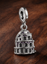 Purple Castle Charm - Purple Castle Charm — display on walnut