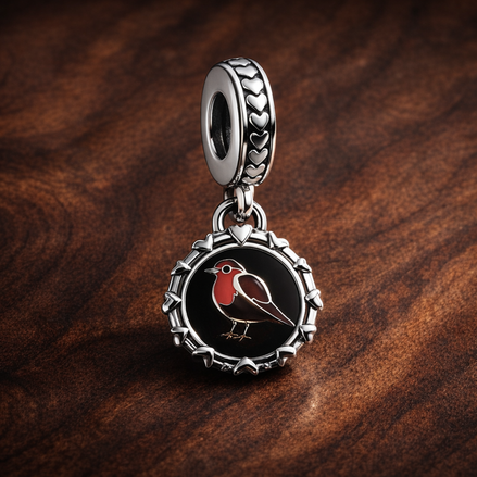 Sagittarius Zodiac Charm - Sagittarius Zodiac Charm — display on walnut