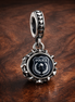 Police Dangle Charm — display on walnut