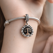 Libra Zodiac Charm - Libra Zodiac Charm — worn on wrist