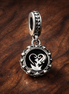 Healthcare Heart Charm - Healthcare Heart Charm — display on walnut