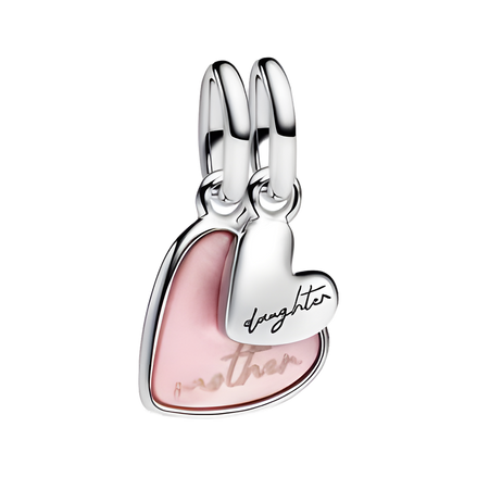 Mother Daughter Heart Charm - ZZ1913