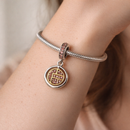 London Medallion - London Medallion Charm — worn on wrist