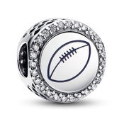 Engravable Football Charm - ZZ1932 - 792016CZ_E073 image 1