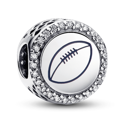Engravable Football Charm - ZZ1932 - 792016CZ_E073 image 1