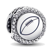 Engravable Football Charm - ZZ1932 - 792016CZ_E073 image 2