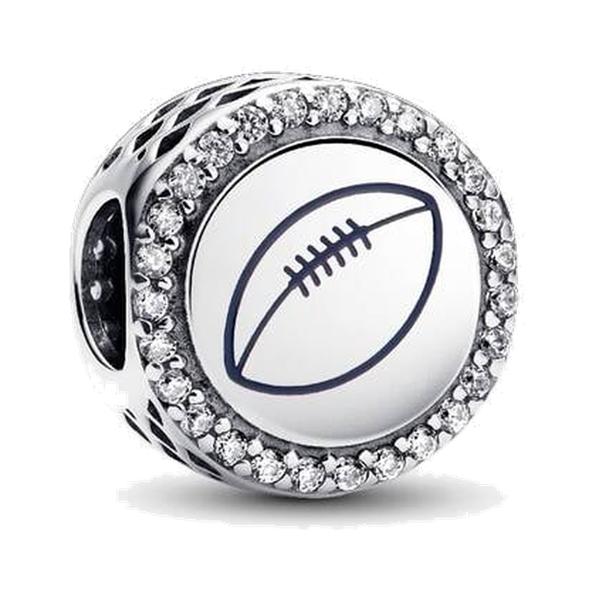Engravable Football Charm - ZZ1932 - 792016CZ_E073 image 2