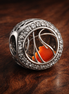 Basketball Hoop Charm - Basketball Hoop Charm — display on walnut