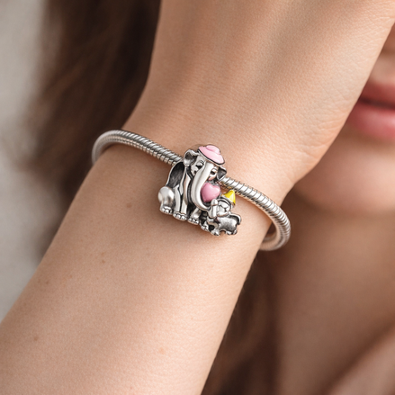 Disney Dumbo & Mom Charm — worn on wrist