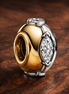 Gold Plated Marquise Crystal Spacer - Gold Plated Marquise Crystal Spacer — display on walnut
