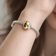 Gold Plated Marquise Crystal Spacer - Gold Plated Marquise Crystal Spacer — worn on wrist