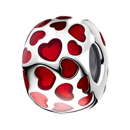Red Heart Confetti Charm - ZZ1949