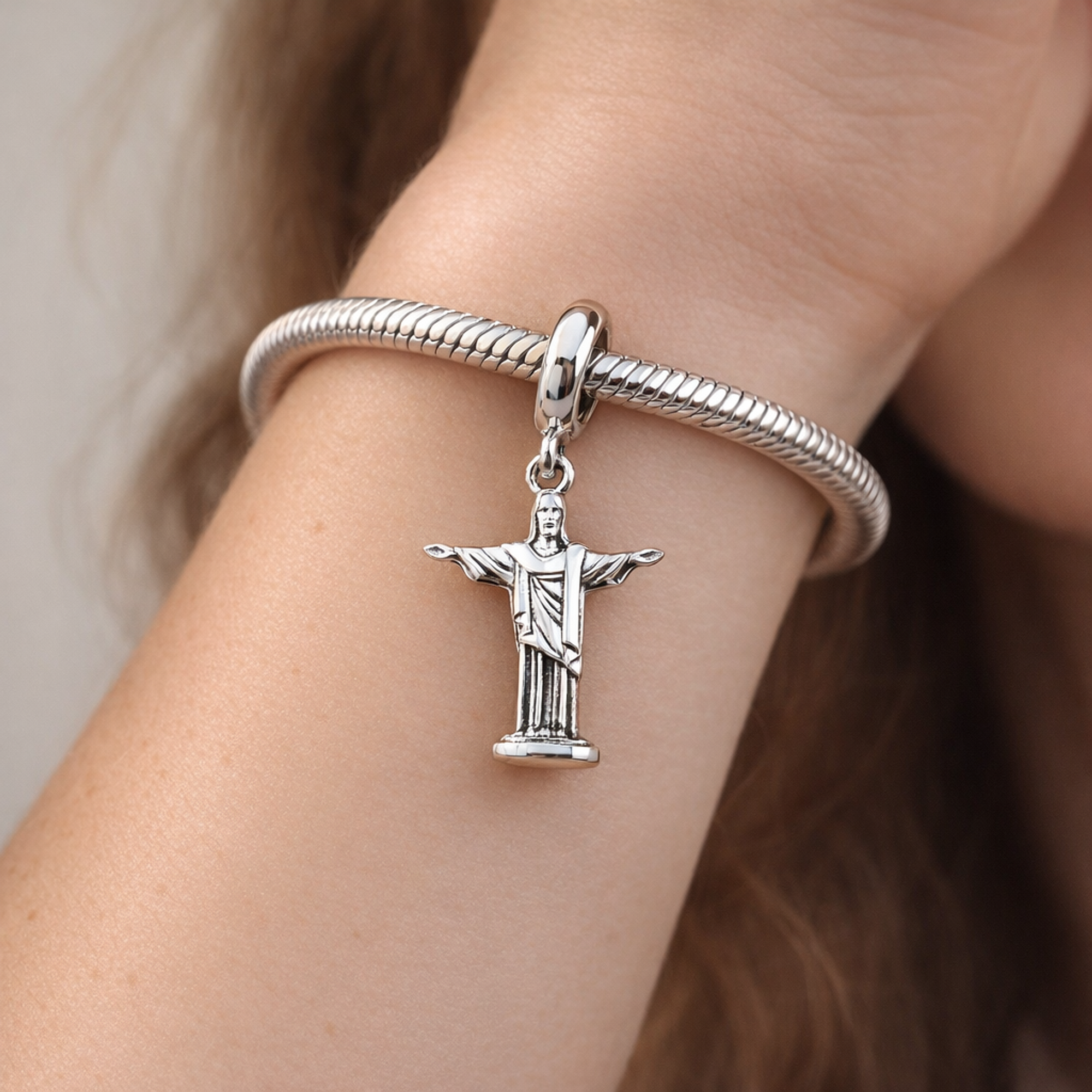 Christ the Redeemer Charm - Christ the Redeemer Charm — worn on wrist