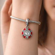 Lucky Chip Dangle Charm — worn on wrist
