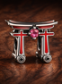 Red Torii Gate Charm - Red Torii Gate Charm — display on walnut