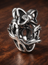 Disney Daisy Duck Openwork Charm — display on walnut