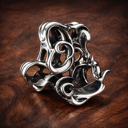 Disney Minnie Mouse Openwork Charm — display on walnut