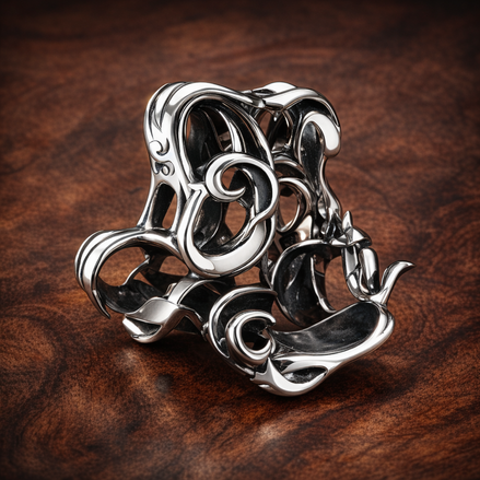 Disney Minnie Mouse Openwork Charm — display on walnut
