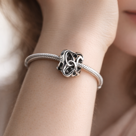 Disney Minnie Mouse Openwork Charm — worn on wrist