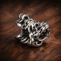 Disney Goofy Openwork Charm — display on walnut
