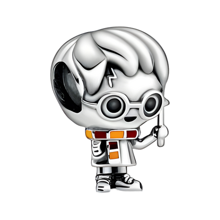 Wizard Boy Character Lightning Bolt & Glasses - Sterling Silver Wizard Boy Character Charm With Lightning Bolt & Glasses — product