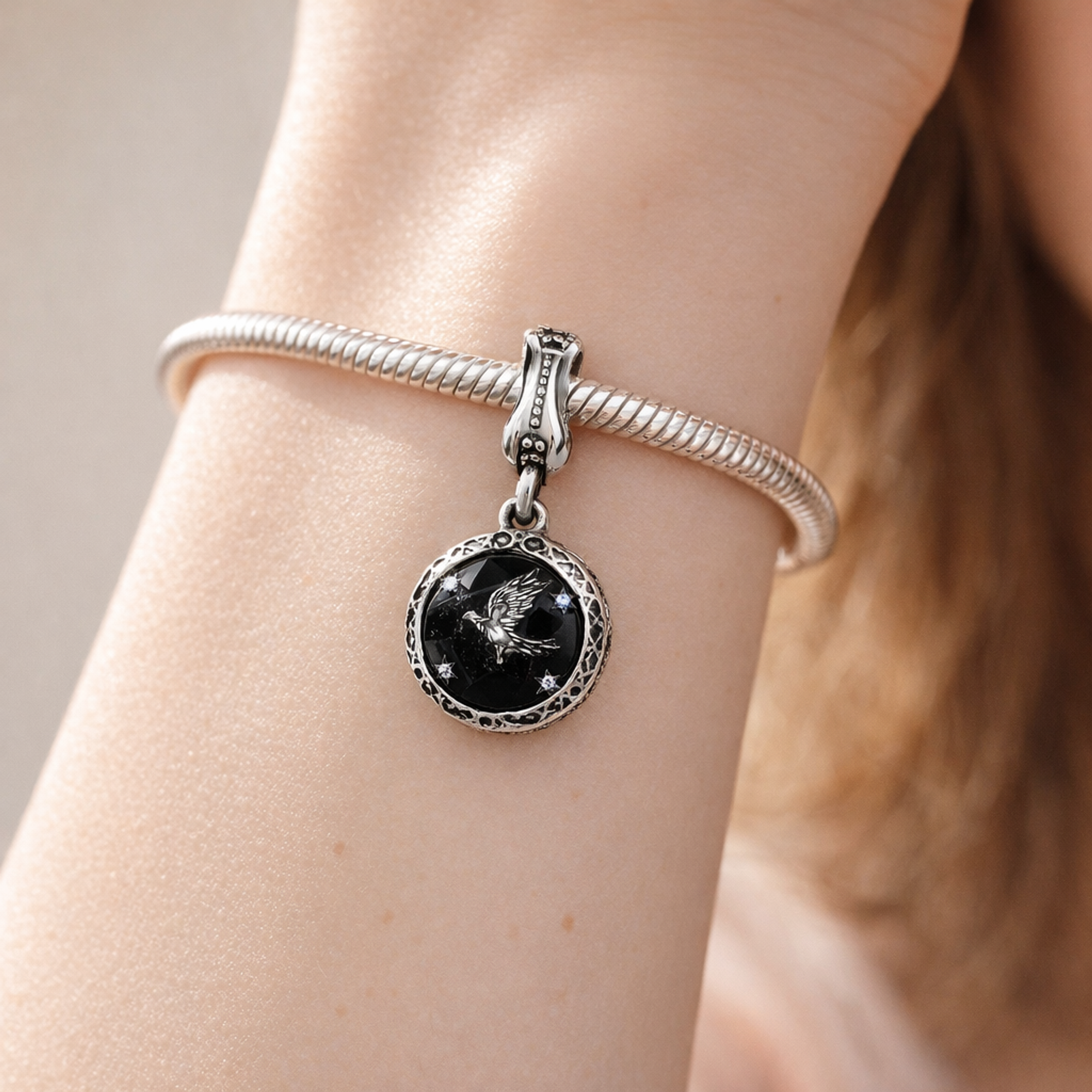 Fairy Star Medallion - Fairy Star Medallion Charm — worn on wrist