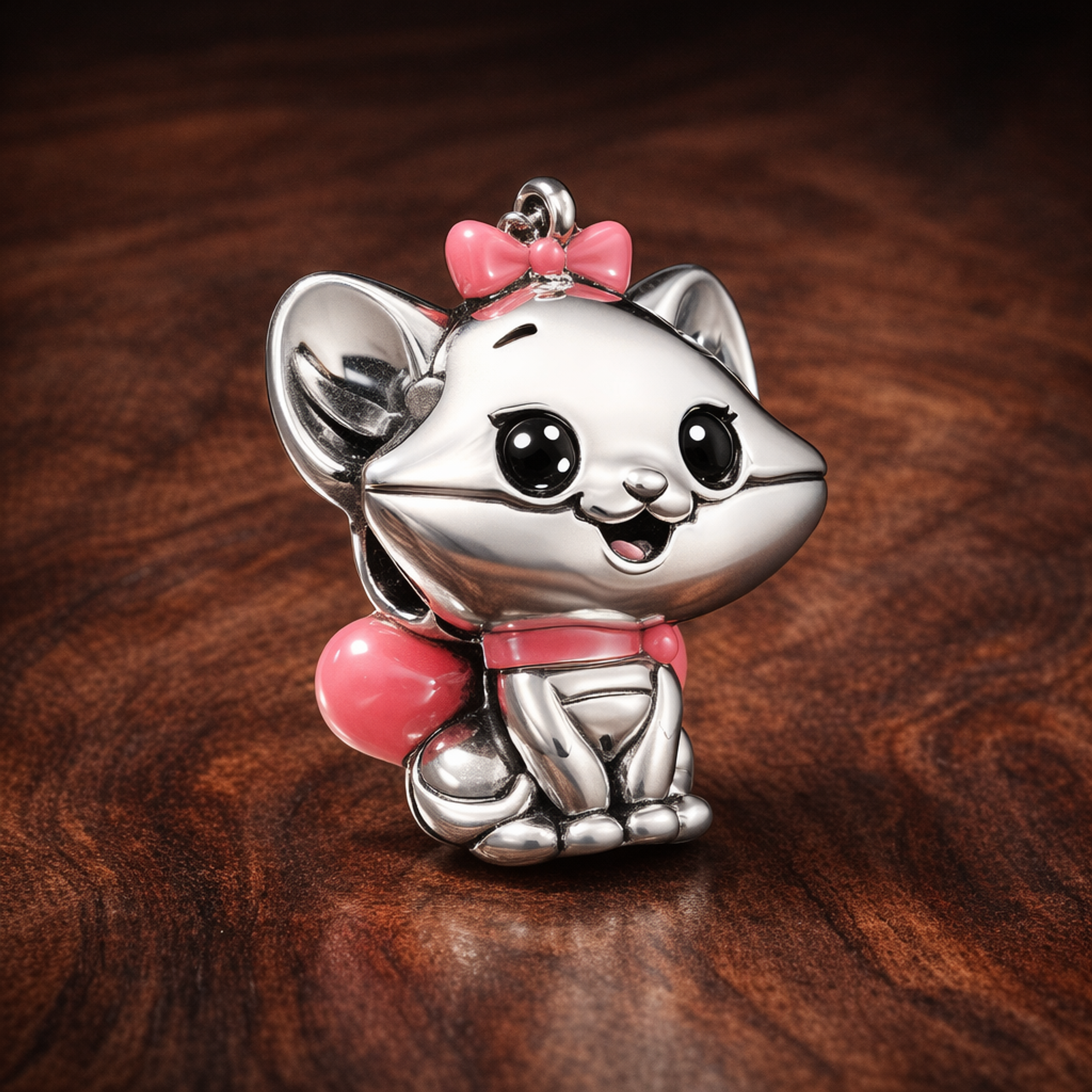 Disney The Aristocats Marie Charm — display on walnut