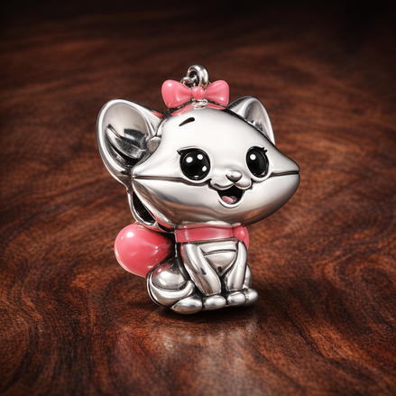 Disney The Aristocats Marie Charm — display on walnut