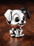 Dalmatian Puppy Figure - Dalmatian Puppy Figure Charm — display on walnut