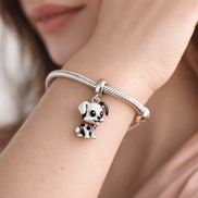 Dalmatian Puppy Figure - Dalmatian Puppy Figure Charm — worn on wrist